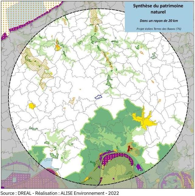 Cartographie des zones de protection de la biodiversité